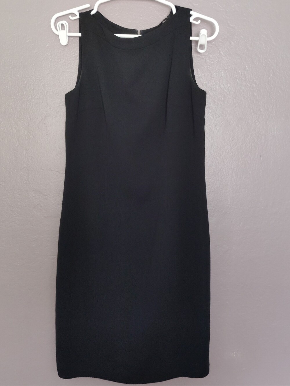 Yansi Fugel Black Career Sleeveless Dress Office Work Boat Neck Classic Size 4